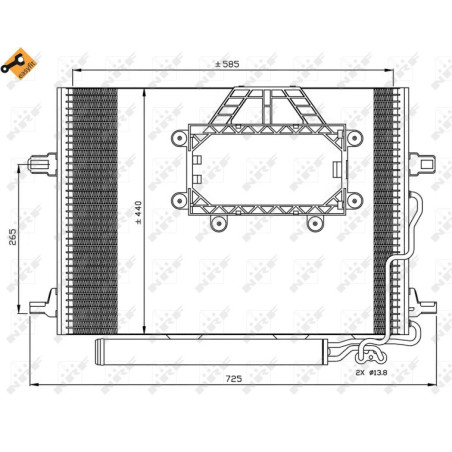 NRF 350211 Condensatore climatizzatore