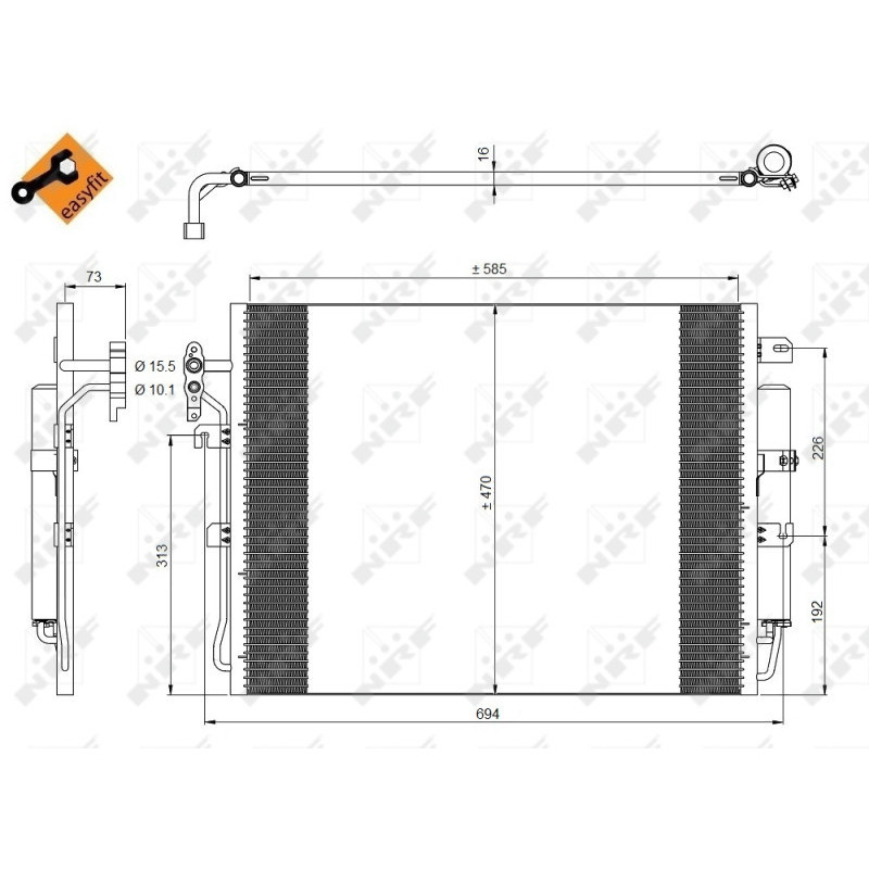 NRF 350217 Air conditioning condenser