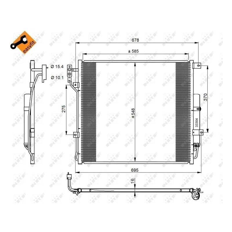 NRF 350220 Condenseur de climatisation
