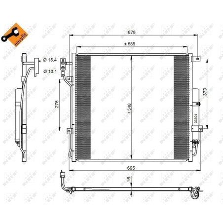 NRF 350220 Condensador de aire acondicionado