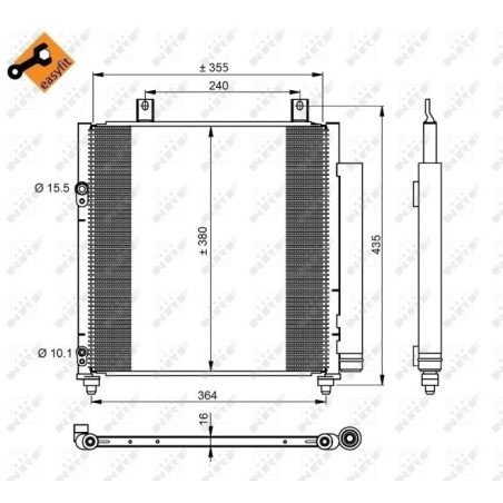 NRF 350221 Condensador de aire acondicionado