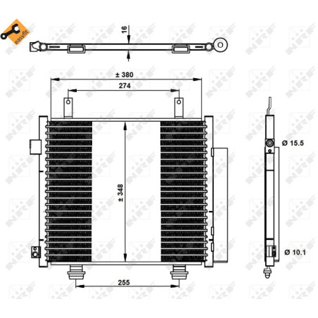 NRF 350337 Air conditioning condenser