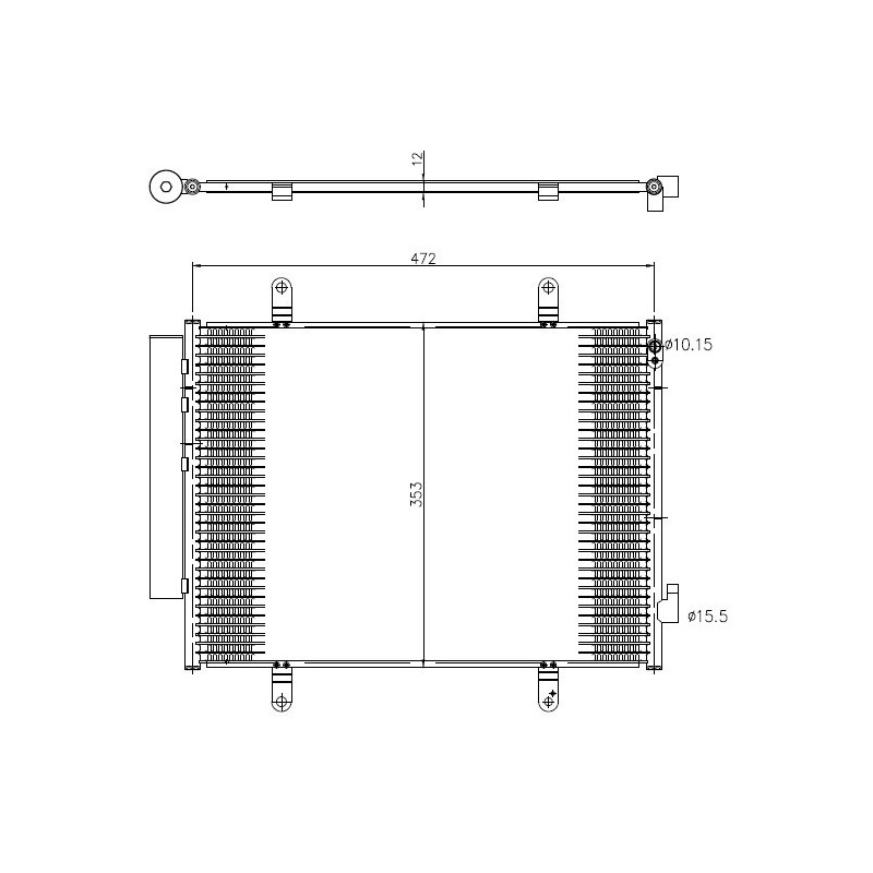NRF 350371 Condensador de aire acondicionado