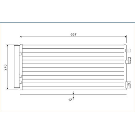 VALEO 822574 Air conditioning condenser