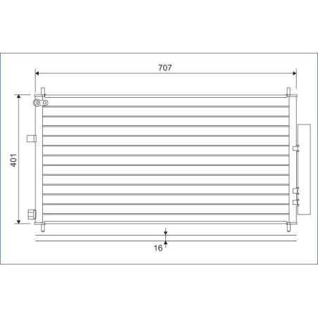 VALEO 822593 Air conditioning condenser