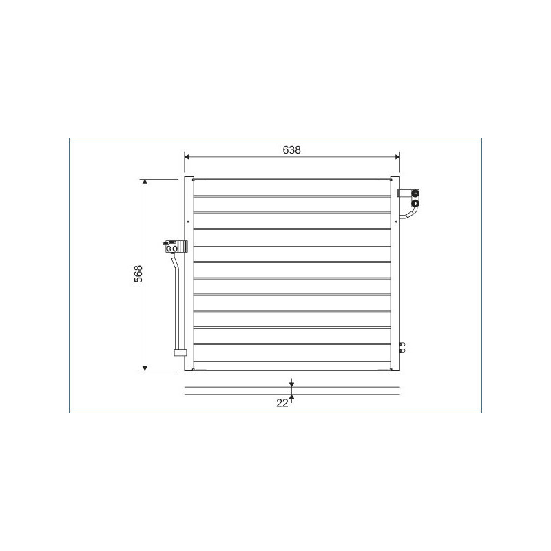 VALEO 822623 Air conditioning condenser