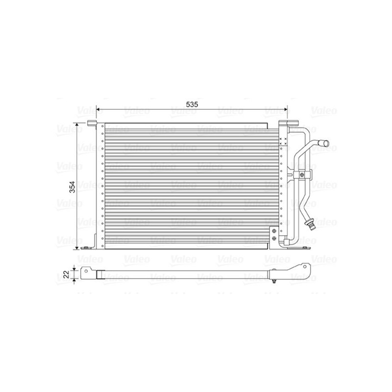 VALEO 822627 Air conditioning condenser