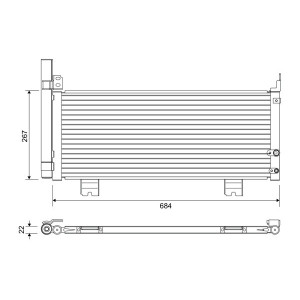 VALEO 822663 Condensador de aire acondicionado