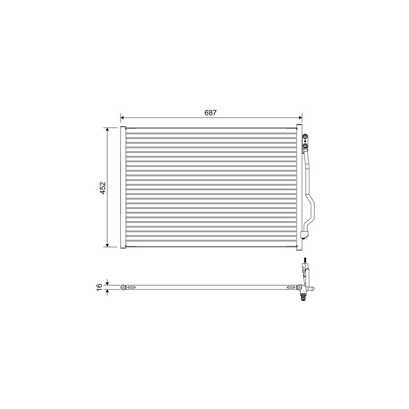 VALEO 822643 Air conditioning condenser