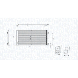 MAGNETI MARELLI 350203747000 Condensador de aire acondicionado