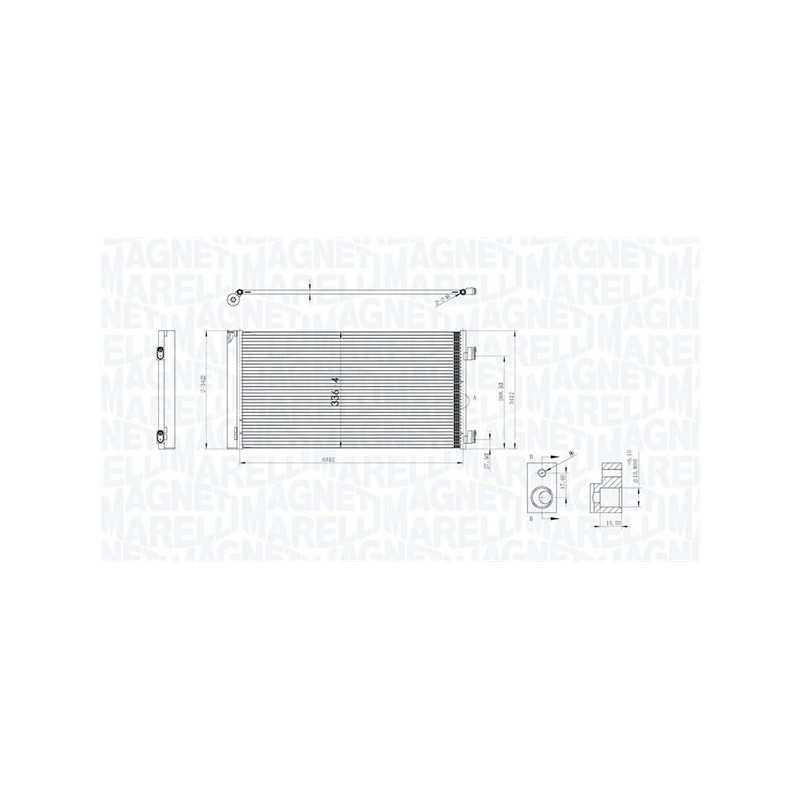 MAGNETI MARELLI 350203747000 Condensatore climatizzatore