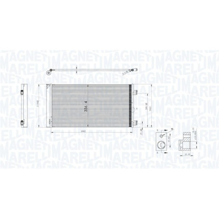 MAGNETI MARELLI 350203747000 Condensador de aire acondicionado