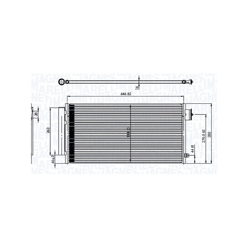 MAGNETI MARELLI 350203791000 Air conditioning condenser