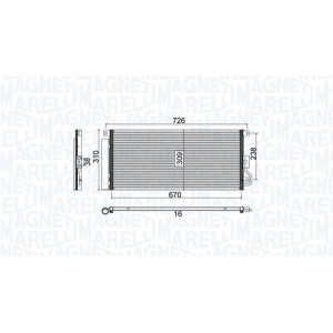 MAGNETI MARELLI 350203807000 Air conditioning condenser