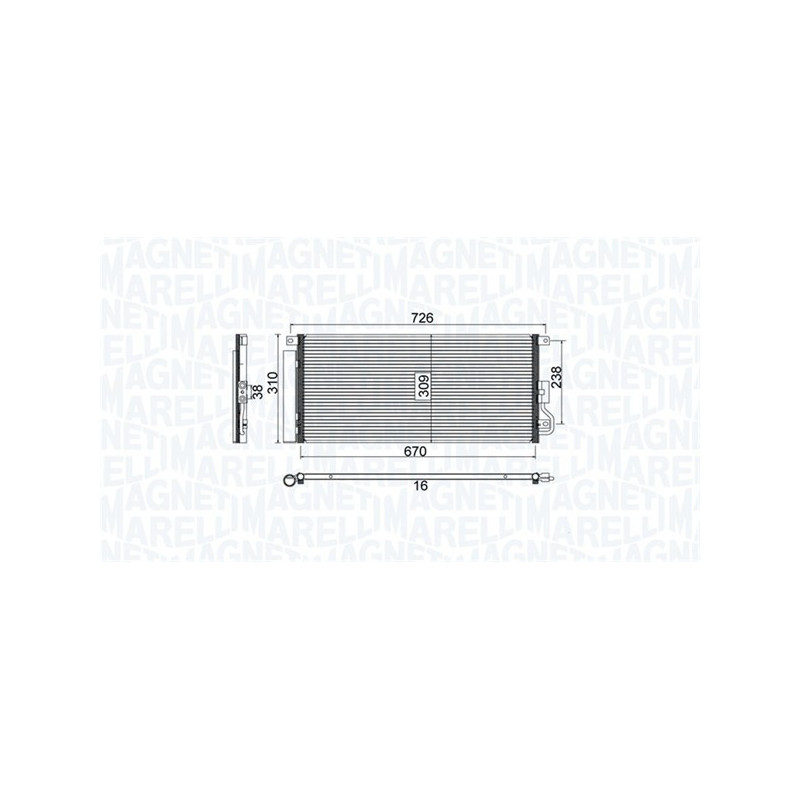 MAGNETI MARELLI 350203807000 Condensatore climatizzatore