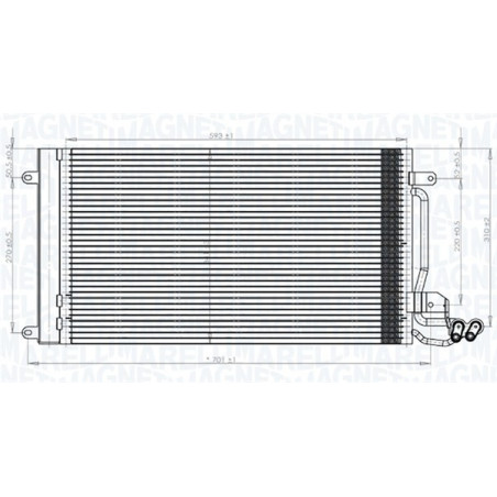 MAGNETI MARELLI 350203821000 Condensador de aire acondicionado