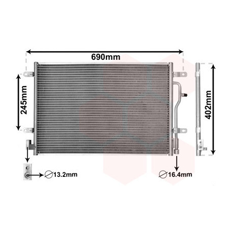 VAN WEZEL 03005194 Condensatore climatizzatore