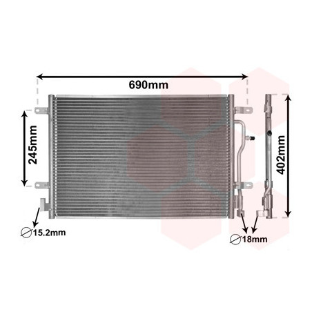 VAN WEZEL 03005199 Air conditioning condenser