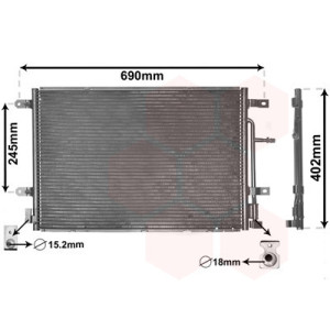 VAN WEZEL 03005238 Condensador de aire acondicionado