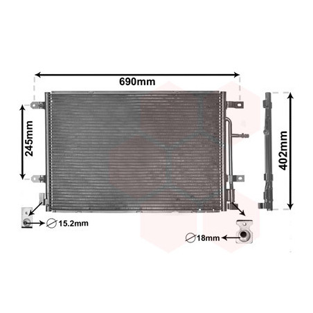 VAN WEZEL 03005238 Condensatore climatizzatore