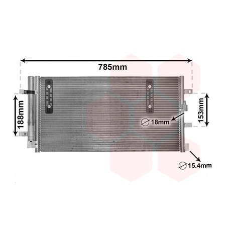 VAN WEZEL 03005297 Air conditioning condenser