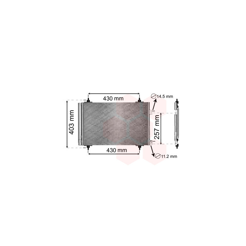 VAN WEZEL 09005230 Condensador de aire acondicionado