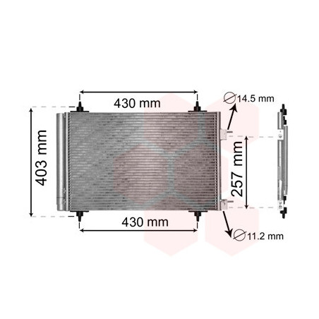 VAN WEZEL 09005230 Condensatore climatizzatore