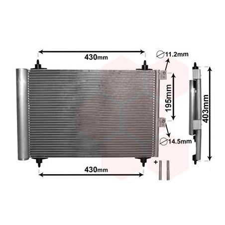 VAN WEZEL 09005241 Condensatore climatizzatore
