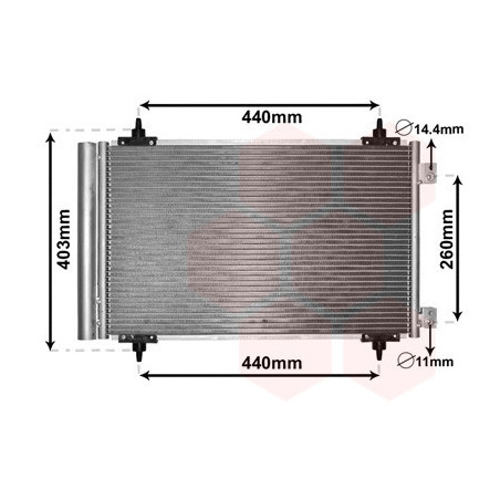 VAN WEZEL 09005263 Condensatore climatizzatore