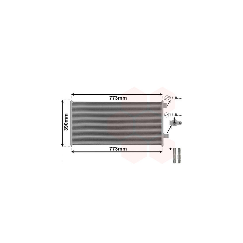 VAN WEZEL 18005361 Condensador de aire acondicionado