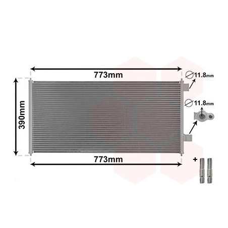 VAN WEZEL 18005361 Air conditioning condenser