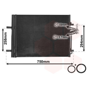 VAN WEZEL 18005427 Air conditioning condenser