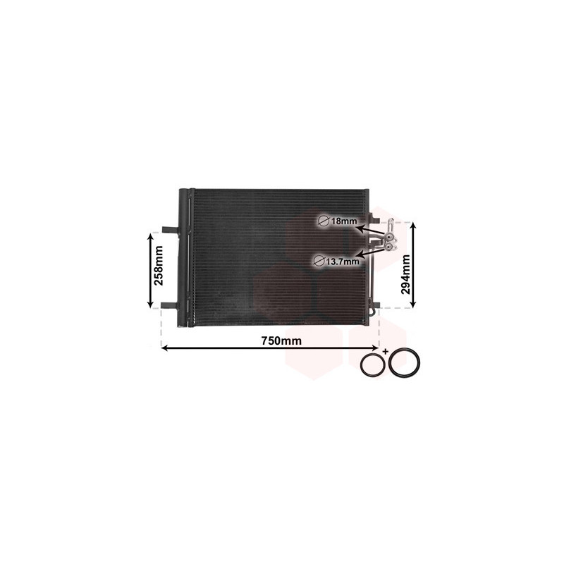 VAN WEZEL 18005427 Condensador de aire acondicionado