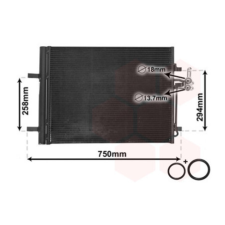 VAN WEZEL 18005427 Condensatore climatizzatore