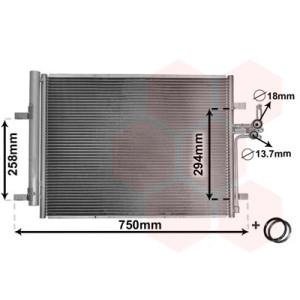 VAN WEZEL 18005428 Condensatore climatizzatore