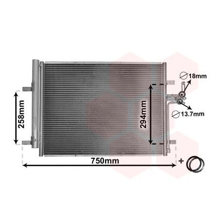 VAN WEZEL 18005428 Condensatore climatizzatore