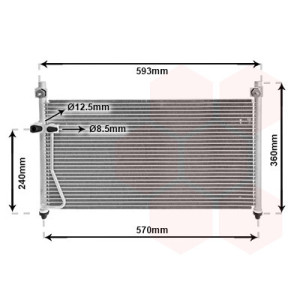 VAN WEZEL 27005126 Air conditioning condenser
