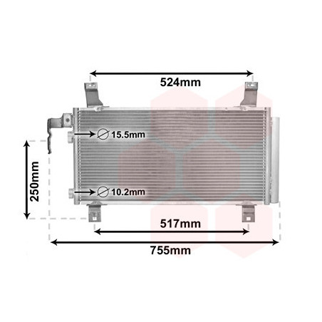 VAN WEZEL 27005157 Condensador de aire acondicionado