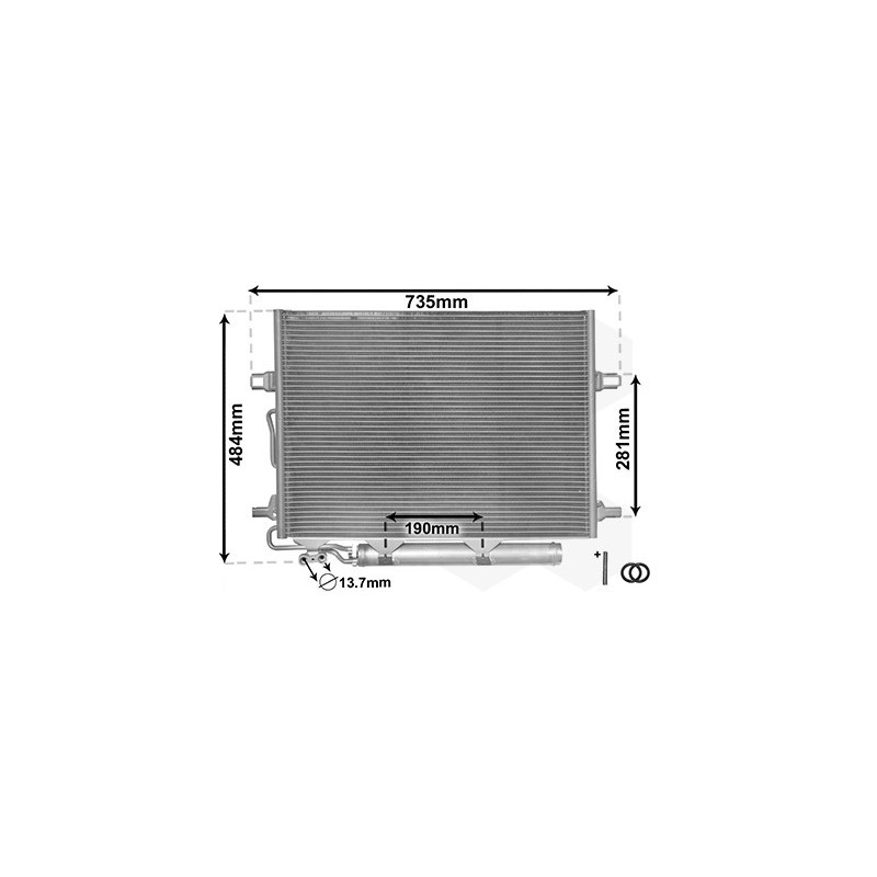 VAN WEZEL 30005307 Air conditioning condenser