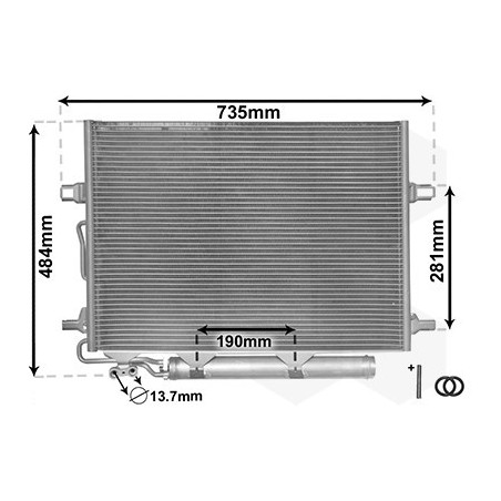 VAN WEZEL 30005307 Air conditioning condenser