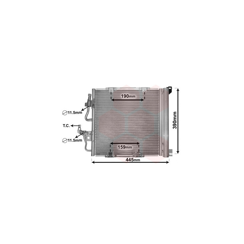 VAN WEZEL 37005368 Condensador de aire acondicionado