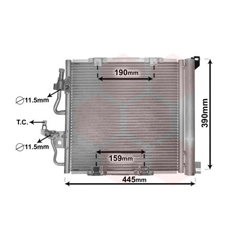 VAN WEZEL 37005368 Air conditioning condenser