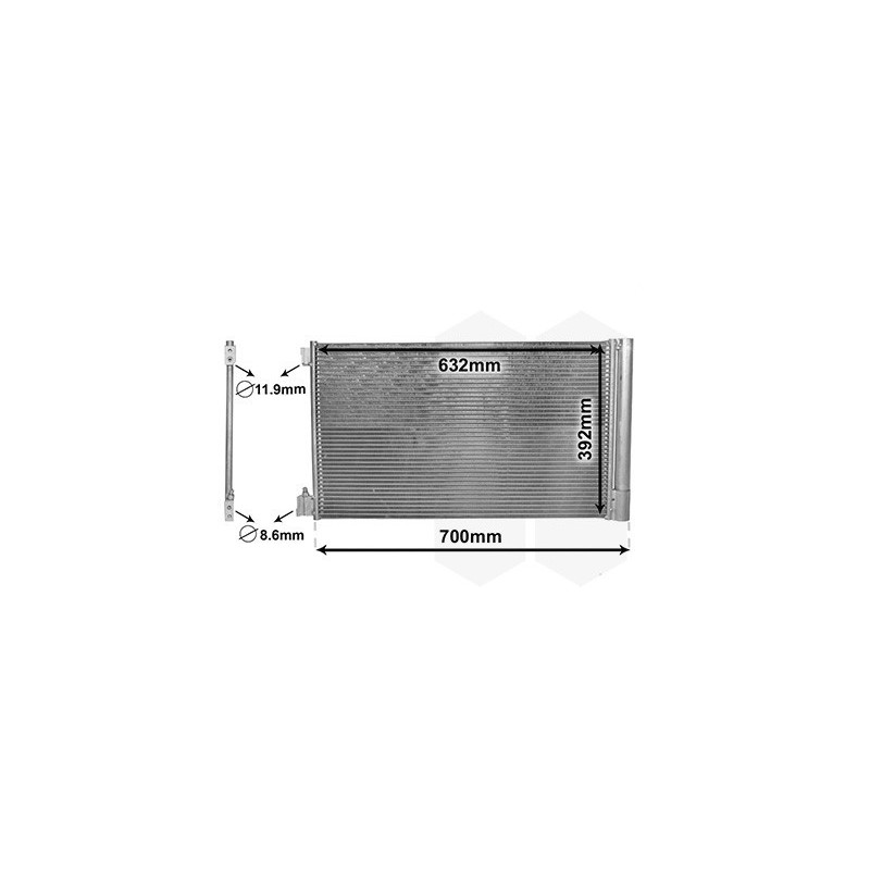 VAN WEZEL 37005478 Condensador de aire acondicionado