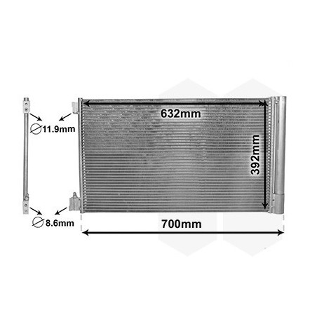 VAN WEZEL 37005478 Condenseur de climatisation