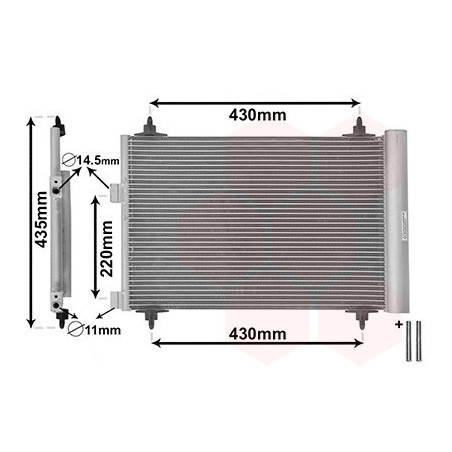 VAN WEZEL 40005209 Air conditioning condenser