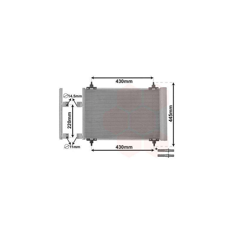 VAN WEZEL 40005215 Condensador de aire acondicionado