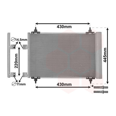 VAN WEZEL 40005215 Condensador de aire acondicionado