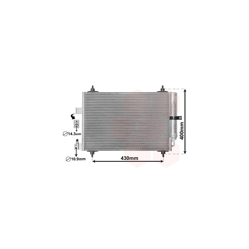 VAN WEZEL 40005286 Condensador de aire acondicionado