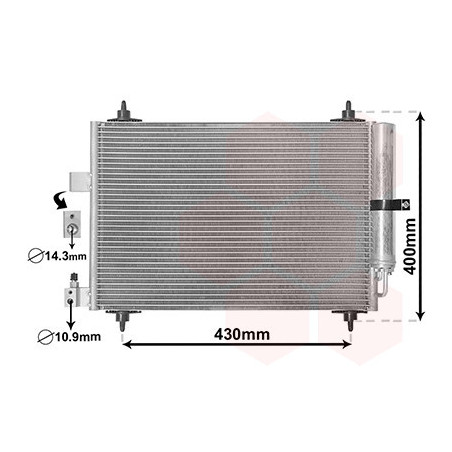 VAN WEZEL 40005286 Condenseur de climatisation