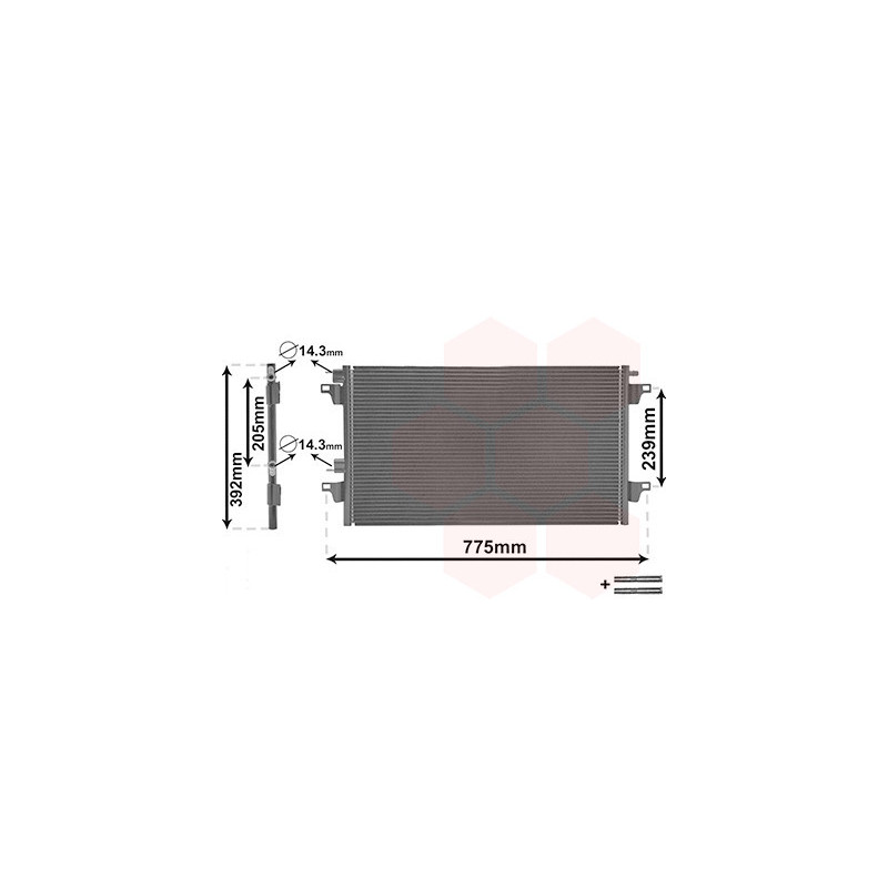 VAN WEZEL 43005280 Condensador de aire acondicionado